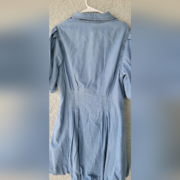 NWT GAP Light Blue Button-Up Mini Dress - Picture 5 of 10